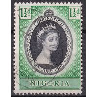 57.BrK. Великобритания. Колонии. Нигерия. Коронация Елизаветы II. 1953 г. 1 1/2d. Mi.#70.
