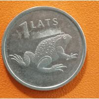 Латвия 2 Республика, 1 лат 2010 г., "ЛЯГУШКА",  KM# 108
