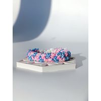 Широкий вязаный браслет из бисера