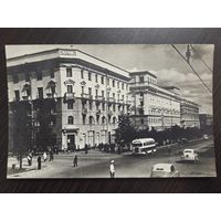 Минск Жилой дом по проспекту Сталина 1960-е чистая открытка СССР