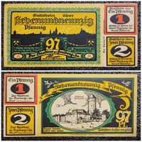 1 марка (97+1+2 пфеннигов) Германия 1921 г. Фрайберг (Fraiberg) нотгельд (379.1-1/2)