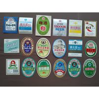 Пивные этикетки из Китая по дешёвке без повторов, цена за 1 шт., см. описание лота, ю-923-24 (3428)