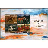 2015 Гренада 6988-6991KL Лошади в живописи 12,00 евро