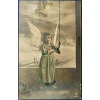 Детская рождественская фотооткрытка. Германия. Начало 20-го века.