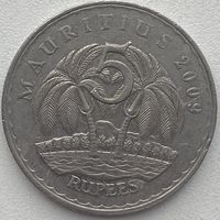 Маврикий 5 рупий 2009 г.