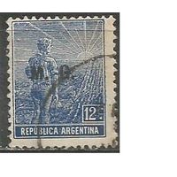 Аргентина. Крестьянин. Доплатная марка. Надпечатка. 1911г. Mi#158.