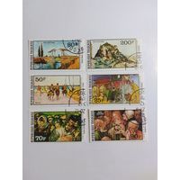 Марки   живопись Дюрер, Ван Гог, Гоген, Гойя  1978 г. Того 6шт-5,00руб