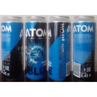 Банка от энергетика ATOM BLUE 450мл 2025 energy drink  (ОБМЕН/ПРОДАЖА/ТОРГ) 1лот=1шт