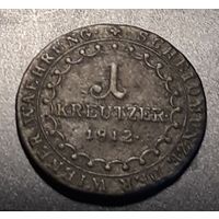 1 крейцер 1812 Австрия