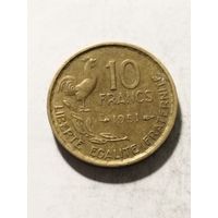 Франция 10 франков 1951