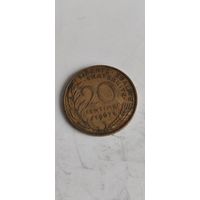 Франция 20 сентимос 1967