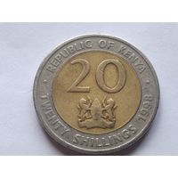 Кения  20 шиллингов 1998.