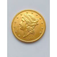 20 долларов США 1901г.