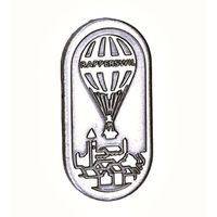 Значок с изображением воздушного шара над городом Рапперсвиль, Швейцария.