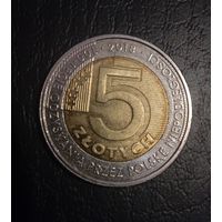 5 злотых 2018. Польша. 100 лет независимости.