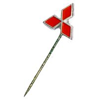 Значок с логотипом автомобильной компании Мицубиши