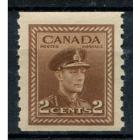 Британские колонии - Канада - 1942/43г. - король Георг VI, б/п:9 1/2, 2 с - 1 марка - MNH [Mi 217 D]. #3-WB-94-KS-2