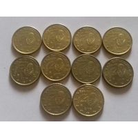 1 евро Испания 2005 г. (10 монет по 10 ец.)