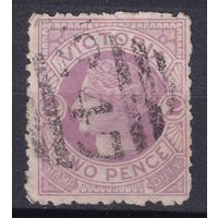 104.Aust. Великобритания. Австралийские штаты. Виктория. Стандарт. 1886 г. 2p. Mi.#92b.