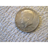 1/2 доллара  США  1964 год . 900 проба  ,   с  1 рубля