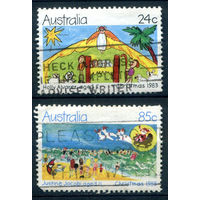 Австралия - 1983г. - Рождество - 2 марки - гашёные. #3-WB-83-B-1