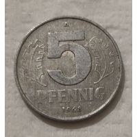 Германия - ГДР 5 пфеннигов, 1968 (14-12-3)