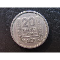 Алжир. 20 франков.1956. С 20 копеек. Распродажа коллекции. Смотрите другие лоты.