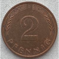 Германия 2 пфеннига 1988 г. D
