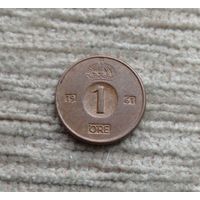 Werty71 Швеция 1 эре 1961