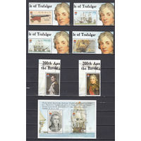 Флот. Трафальгарская битва. Кирибати. 2005. 6 марок и 1 блок. Michel N 948-950, бл55 (20,0 е).