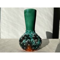Ваза обливная керамика ГДР 15x10cm