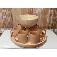 Набор посуды из дерева. Ясень