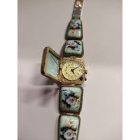 Часы Чайка финифть (новые, идут), без МЦ!!