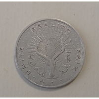 Джибути 5 франков 1991 год