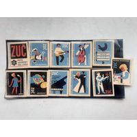 Этикетки спичечные. Дети на дороге. 1980-е годы. Чехословакия