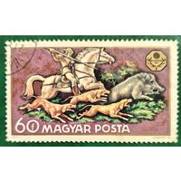 Венгрия 1971. Охота на кабана. Марка из серии