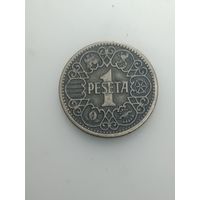 Испания 1 песета 1944 года .