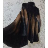 НОРКОВАЯ ШУБА. ОКРАС "ДЕГРАДЕ". БРЕНД  "Тоto fаshiоn". 46.