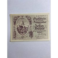 10 геллеров (нотгельды) 1921 г. Австрия.-0812