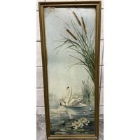 Старая картина авторская Европа 1897год