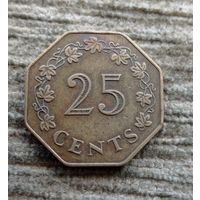 Werty71 Мальта 25 центов 1975 Корабль