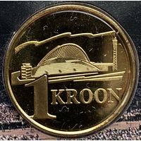 Эстония 1 крона 1999 г. Песенный фестиваль. В карточке