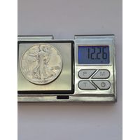 50 центов США 1943 года (Walking Liberty Half Dollar). Серебро 900 пробы. Sm45454.