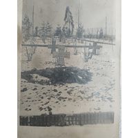 Фото ПМВ  Восточный фронт ,могилы бойцов 418 полка .Оригинал!