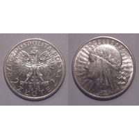 2 злотых (2 zlote) 1933 UNC