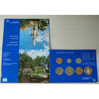Нидерланды, годовой набор монет (Голландия) 1996 год, 5+5+10+25 центов 1+2,5 гульдена + жетон UNC.