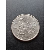 США 25 центов  2000 г. D - Массачусетс