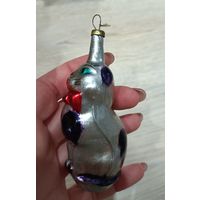 Елочные игрушки, стекло, кот, кошка