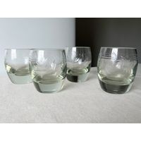 Стаканы стекло ссср винтаж 8,5 х 7cm