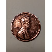 1 цент  США 1969 D  год